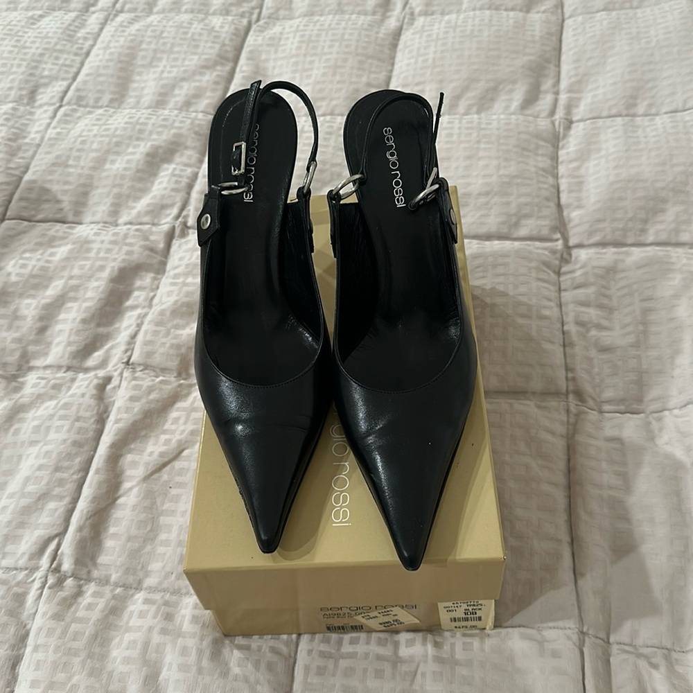 Sergio Rossi sling back heeled shoes